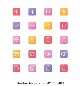 App line icons set Kit
Web icons  vector set. Web icons business. Ui icons collection. 
