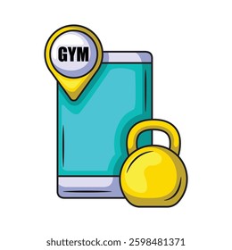 App location GYM icon design. Vector design
