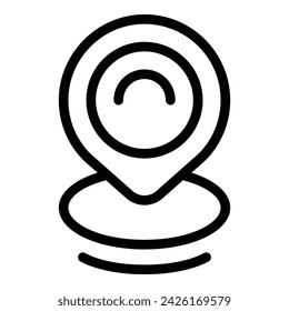 App location icon outline vector. Taxi service. Drive traffic delivery