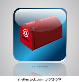 app, mail box vector icons design.