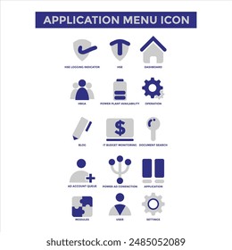 app menu icon for web design