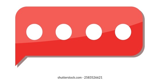 in app message about typing vector illustration
