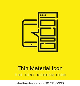 App-Symbol für hellgelbes Material