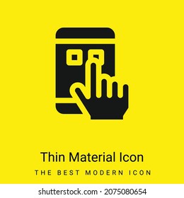 Icono mínimo de material amarillo brillante