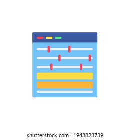 App mixing icon in flat icon style. Vector flat illustration