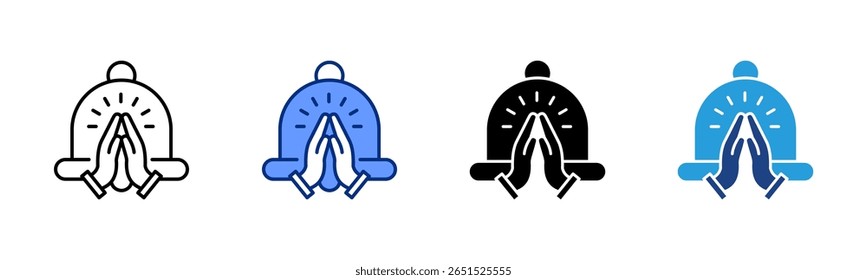 App Notification Prayer icon sheet coleção de vários estilos
