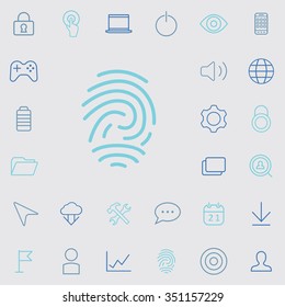 app outline, thin, flat, digital icon set for web and mobile