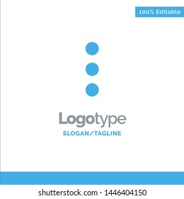 App, Phone, Ui Blue Solid Logo Template. Place for Tagline
