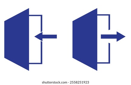 App profile login vector button. join icon. entrance way door sign. approach arrow symbol. enter input icon collection.