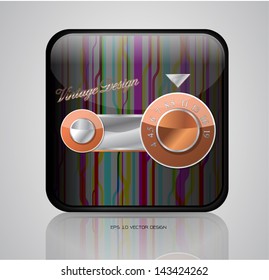 app, radio  vector icons design.