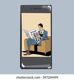 App for reading press man newspaper