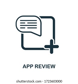 App Review icon from mobile app development collection. Simple line App Review icon for templates, web design and infographics