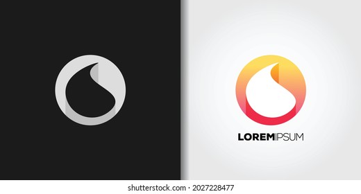 conjunto de vectores de la plantilla de logotipo de incendio redondo de aplicación