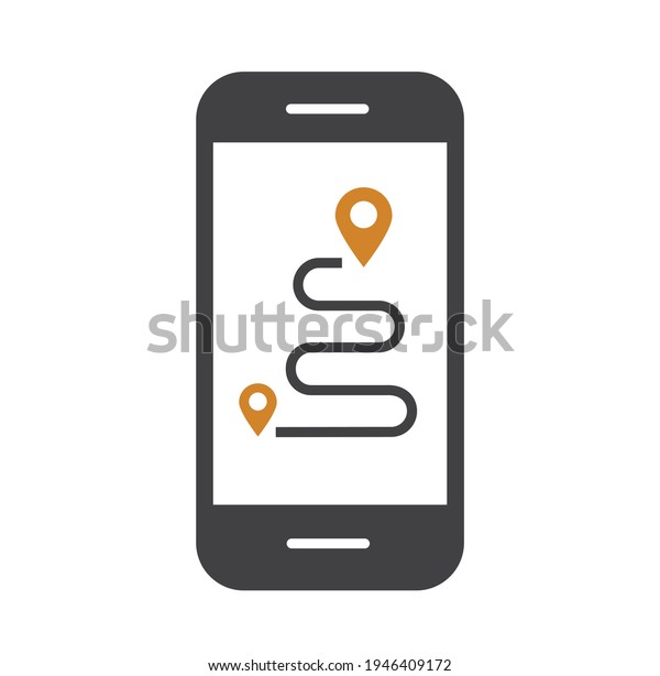 App search map\
navigation on smartphone.
