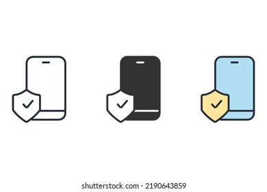 app security icons  symbol vector elements for infographic web