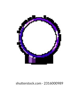 vector retro de arte de píxel de juegos de lámpara inteligente de aplicación. energía eléctrica de bits, lámpara inteligente de aplicación de teléfono residencial. ilustración vintage antigua