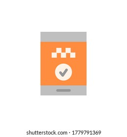 Aplicación, icono de smartphone. Elementos de vector de color simples de los iconos del servicio de taxi para ui y ux, sitio web o aplicación móvil
