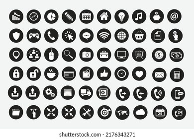 App Social Media Logos Icons Monochrome Stock Vector (Royalty Free ...