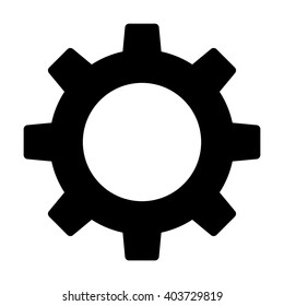 App software settings gear / options cog flat vector icon for apps and websites