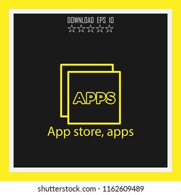 App store, apps vector icon