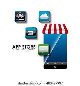 app store set icons vector illustration design