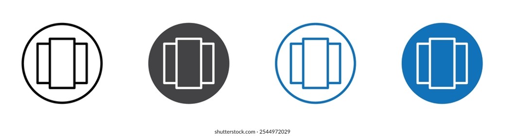 Icono de interruptor del App Iniciar sesión de logotipo de contorno de línea fina