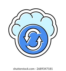 app sync color icon vector. app sync sign. isolated symbol illustration