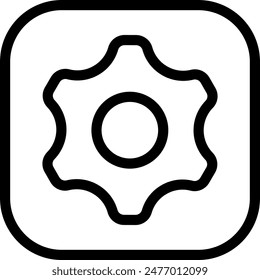 App System Settings Outlined Icon. Simple vector illustration editable stroke.