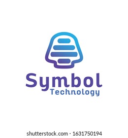 App Technology logo design vector template with flat color Concept style. alphabet Symbol and Digital icon for Web, Studio, Software, Marketing, Corporate, startup, Company And Business.
