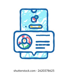 app testimonial review doodle icon sketch vector. app testimonial review sign. isolated symbol illustration
