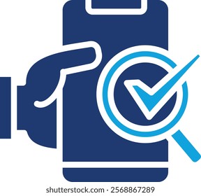 App Testing Icon Mixed Vector Illustration
