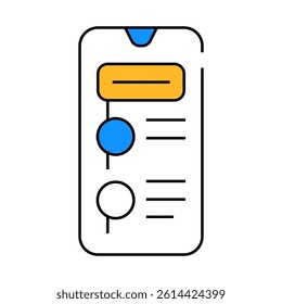 app for time management line icon vector. app for time management sign. isolated symbol illustration