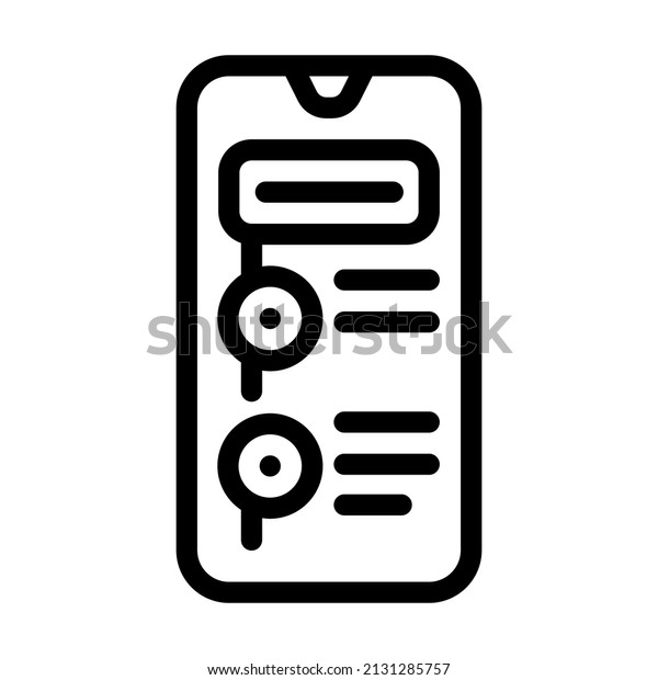 app for time\
management line icon vector. app for time management sign. isolated\
contour symbol black\
illustration