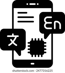 app translating texts documents with ai vector design, Artificial general intelligence symbol, Natural Language Processing sign, Machine Deep Instantly accurate language translation using llm concept