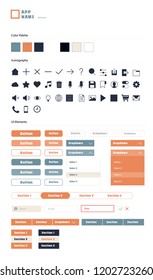 App ui elements and color palette 