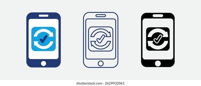 App update icon for software version refresh