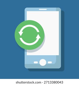 App update illustrated and colored in vector