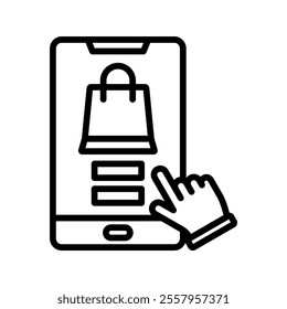 app Vector Lineal Icon on white background.