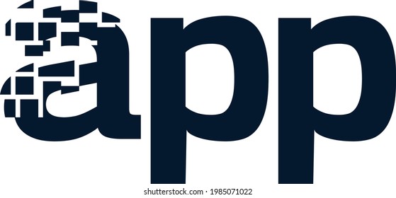 app vector typography concept logo