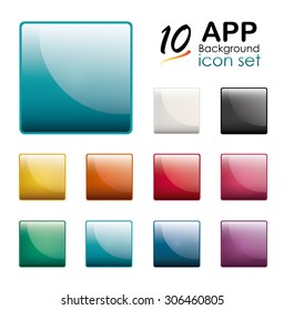 APP and web background icon set. 