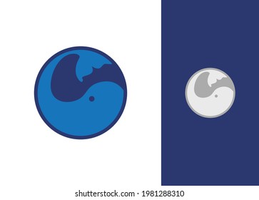 conjunto de plantillas de logotipo de ballena de aplicación. vector de diseño de logotipo