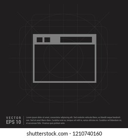 App window interface icon - Black Creative Background - Free vector icon