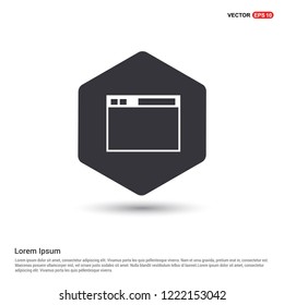 App window interface icon Hexa White Background icon template - Free vector icon