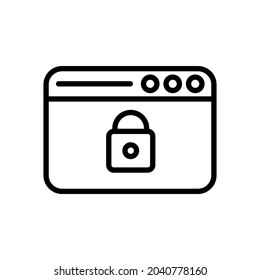 Tastenmarkierungslinie für das Anwendungsfenster, Vektordesign, bearbeitbares Strichzeilensymbol
