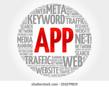 App Word Cloud Business Concept Stock Vector (Royalty Free) 331079819 ...