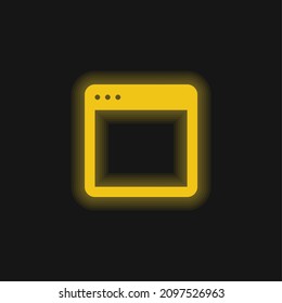 Icono de neón amarillo brillante de la aplicación