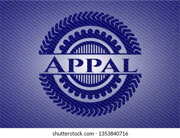 Appal emblem with denim texture
