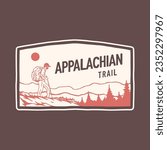 appalachian trail vector patch illustration