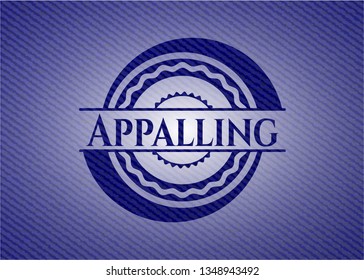 Appalling emblem with jean high quality background