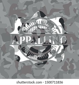 Appalling on grey camo texture